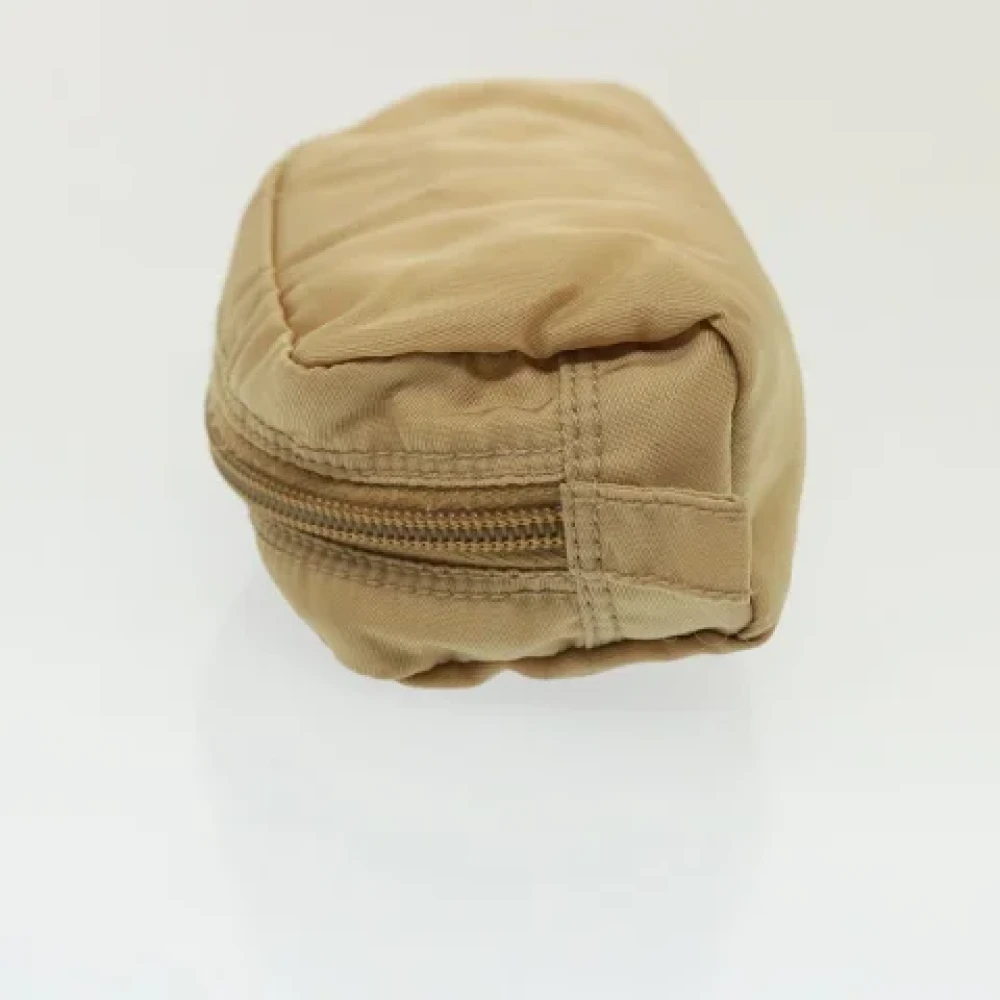 Prada Vintage Pre-owned Nylon pouches Beige Dames