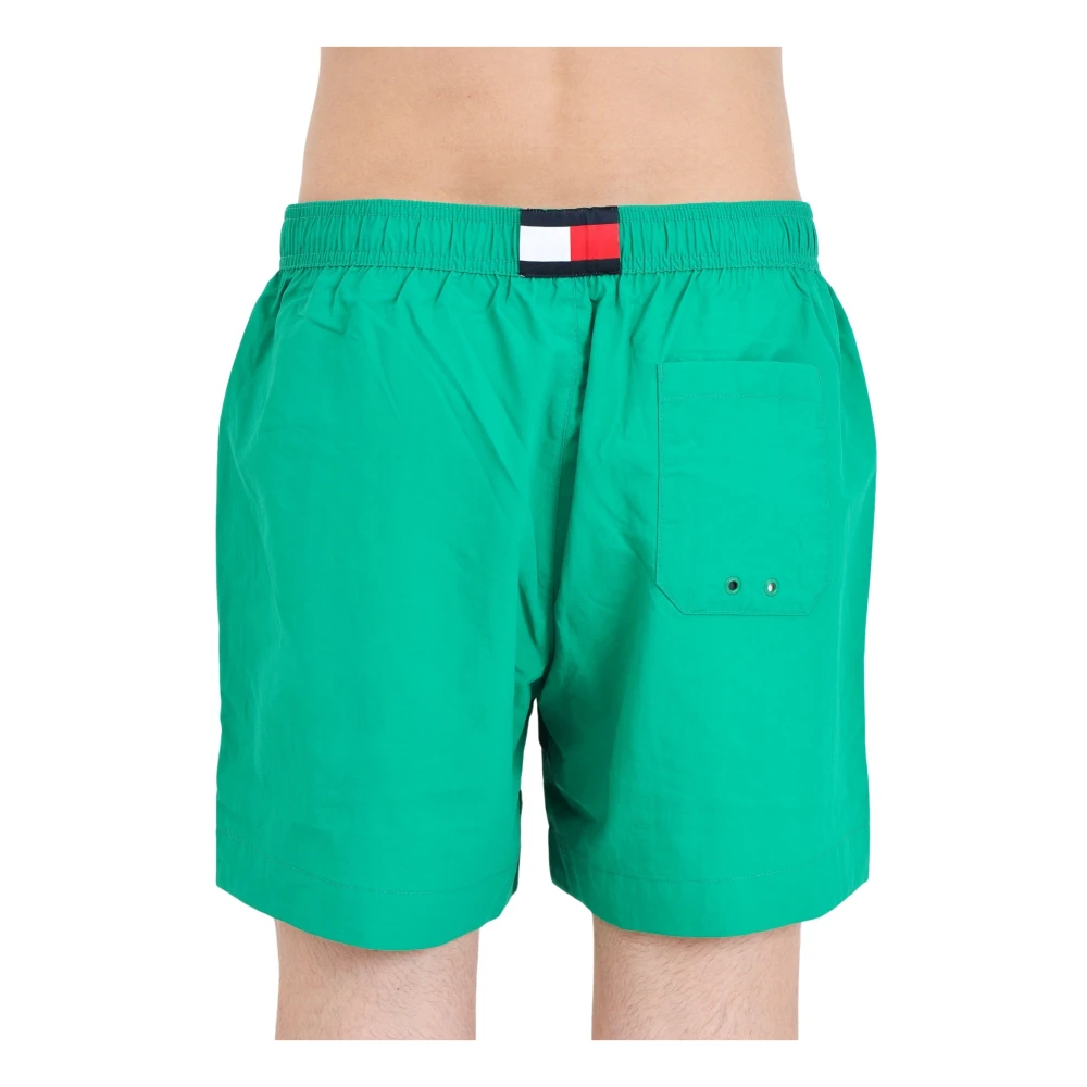 Tommy Hilfiger Groene strandkleding shorts met vlagdetail Green Heren