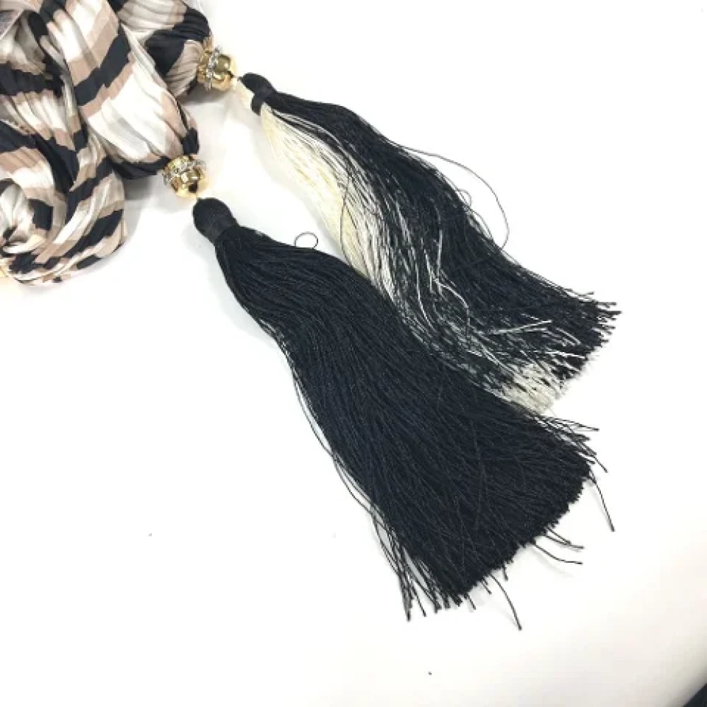 Louis Vuitton Vintage Pre-owned Silk scarves Black Dames