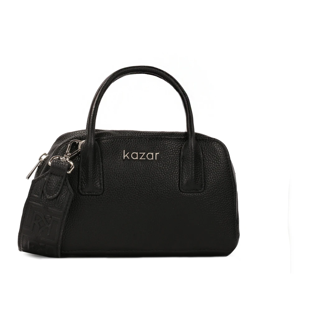 Kazar Zwarte kleine handtas met band en handvatten Black Dames