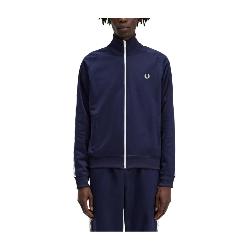 Fred Perry Klassisk Marinblå Zip-Through Sweatshirt Blue, Herr