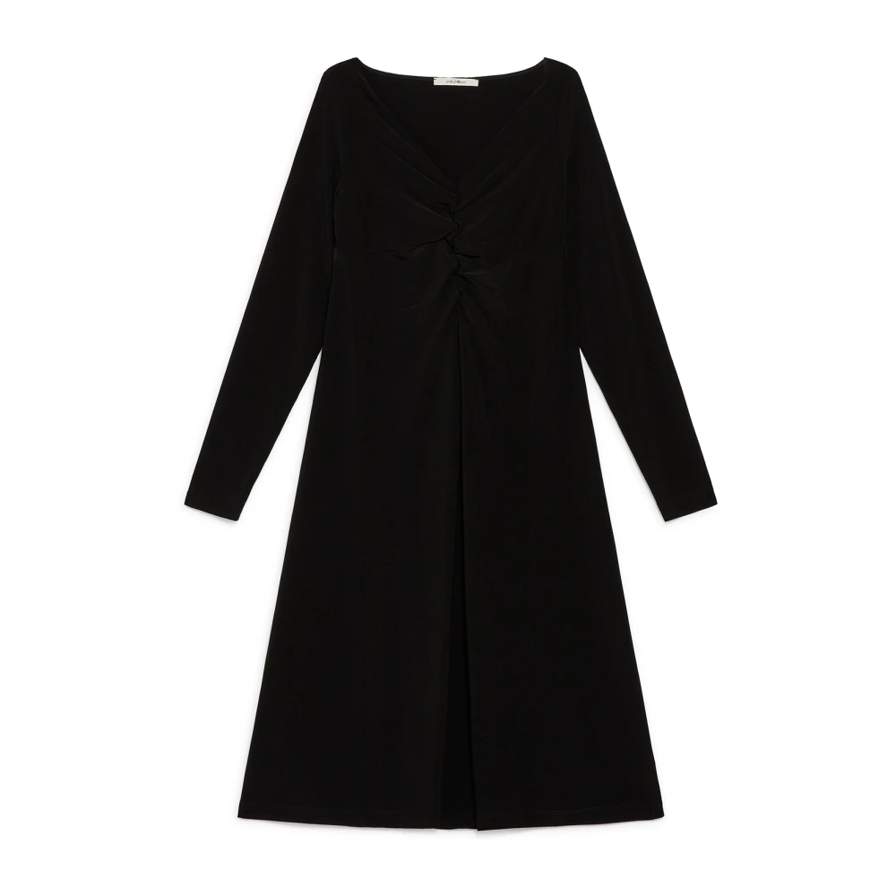 Maliparmi Tecno Jersey Jurk Black Dames