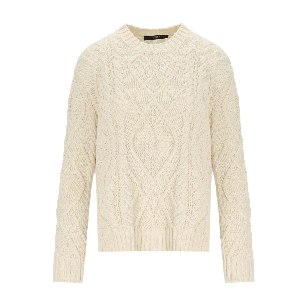 Weekend Max Mara Women's Beige Round-Neck Knitwear, S, Tenore Crewneck Jumper