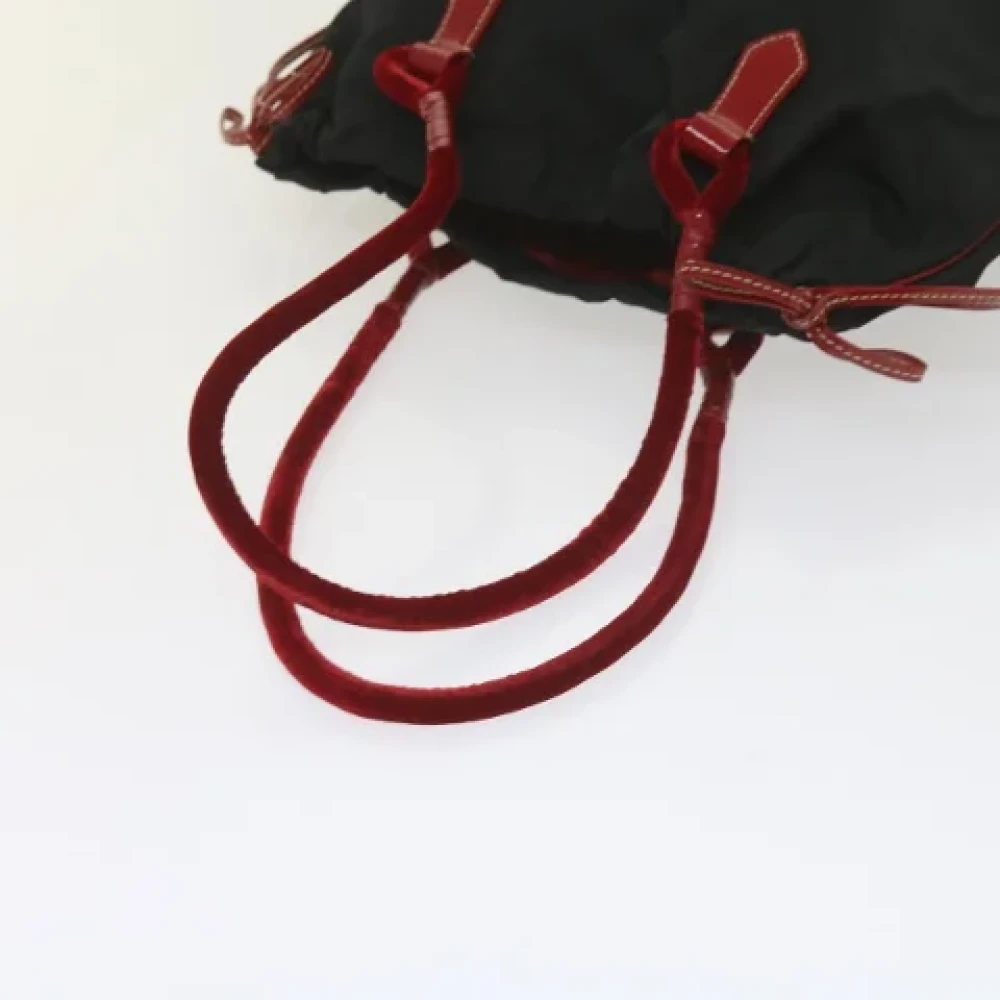 Prada Vintage Pre-owned Nylon handbags Black Dames