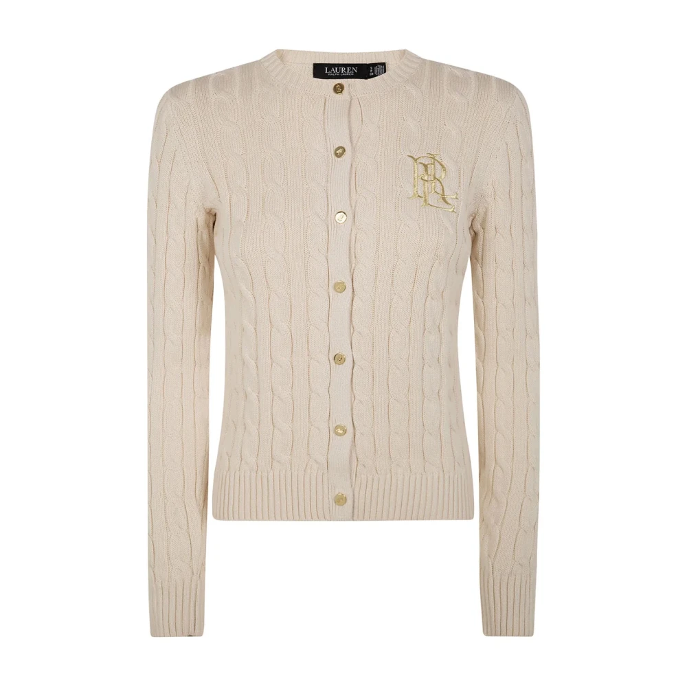 Ralph Lauren Women's Beige Cardigans, Xl, Ralhan Long Sleeve Cardigan