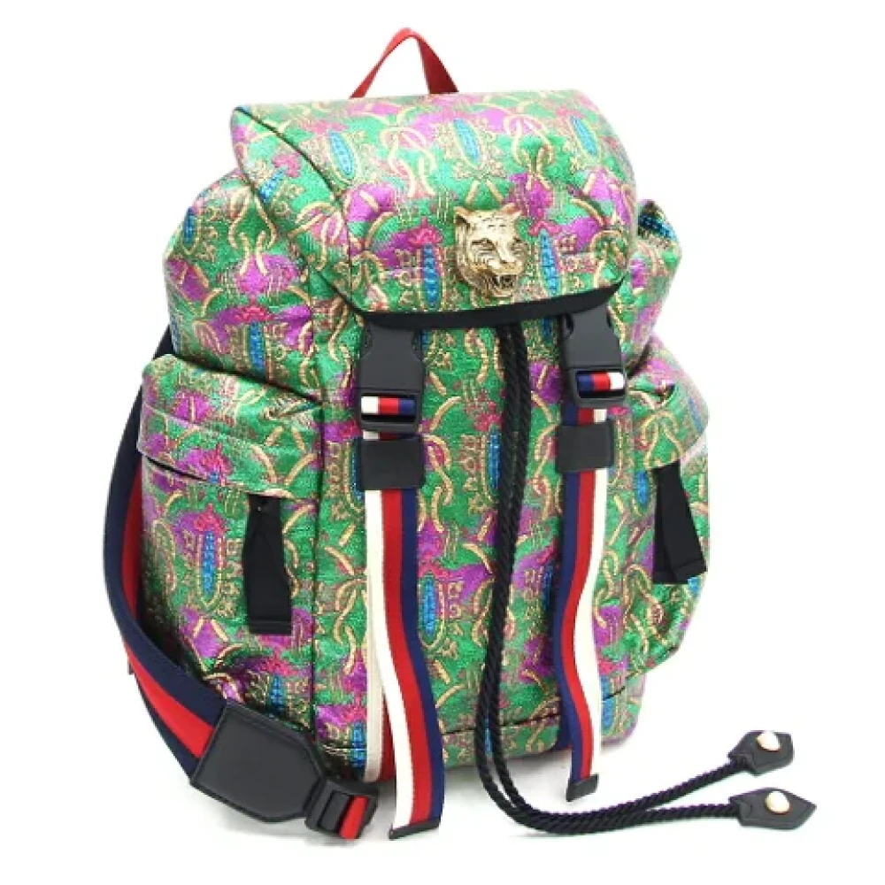 Gucci Vintage Pre-owned Canvas backpacks Multicolor Dames