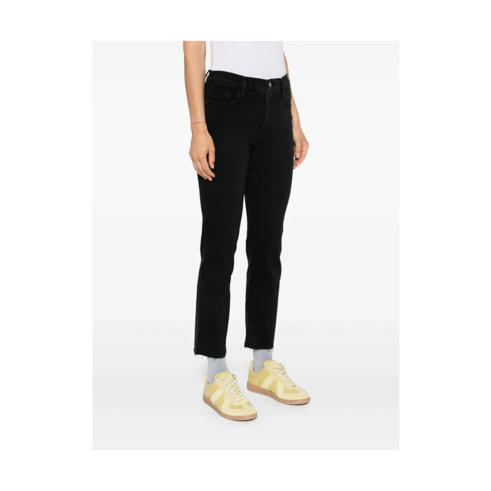 Frame Zwarte Denim Straight Leg Jeans Black Dames