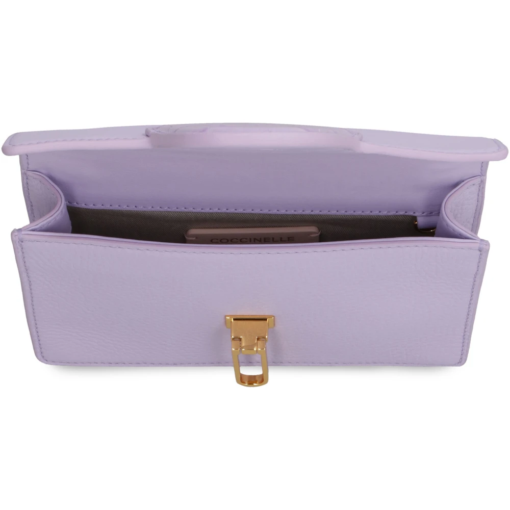 Coccinelle Nico Croco-Print Leren Handtas Purple Dames