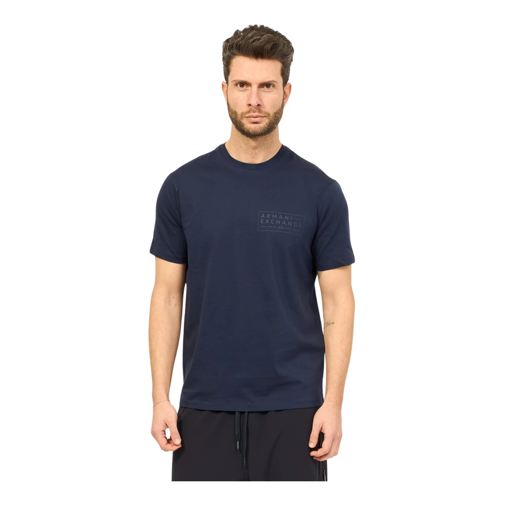 Armani Exchange Basis T-shirt Blue Heren