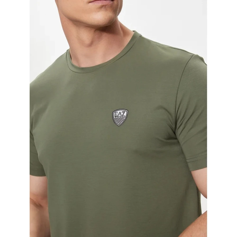 Emporio Armani EA7 Casual Katoenen T-Shirt Green Heren