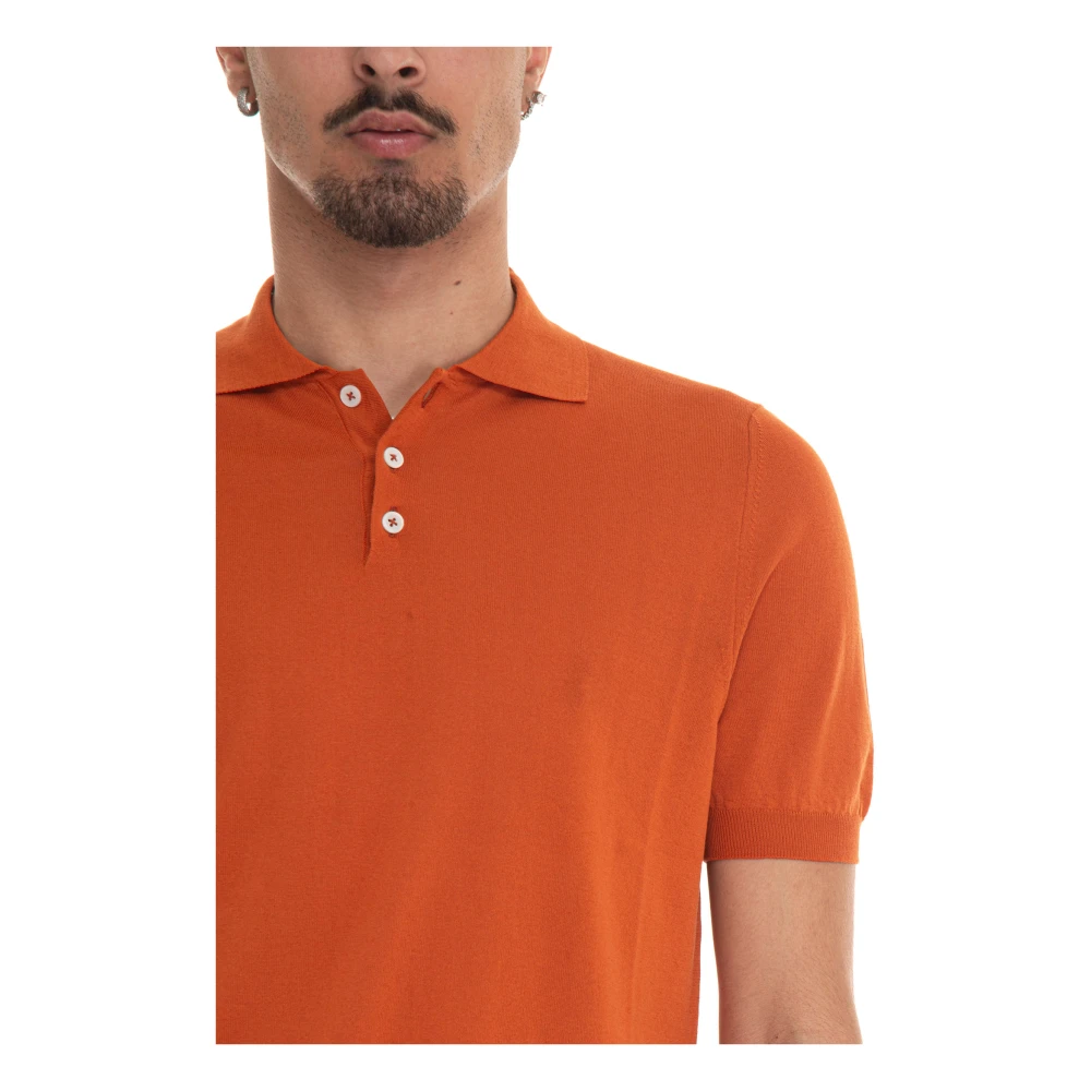 Hindustrie Lichtgewicht katoenen poloshirt Orange Heren