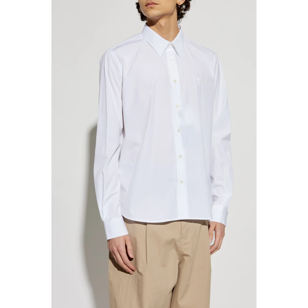 Ami Paris Shirt met logo White Heren