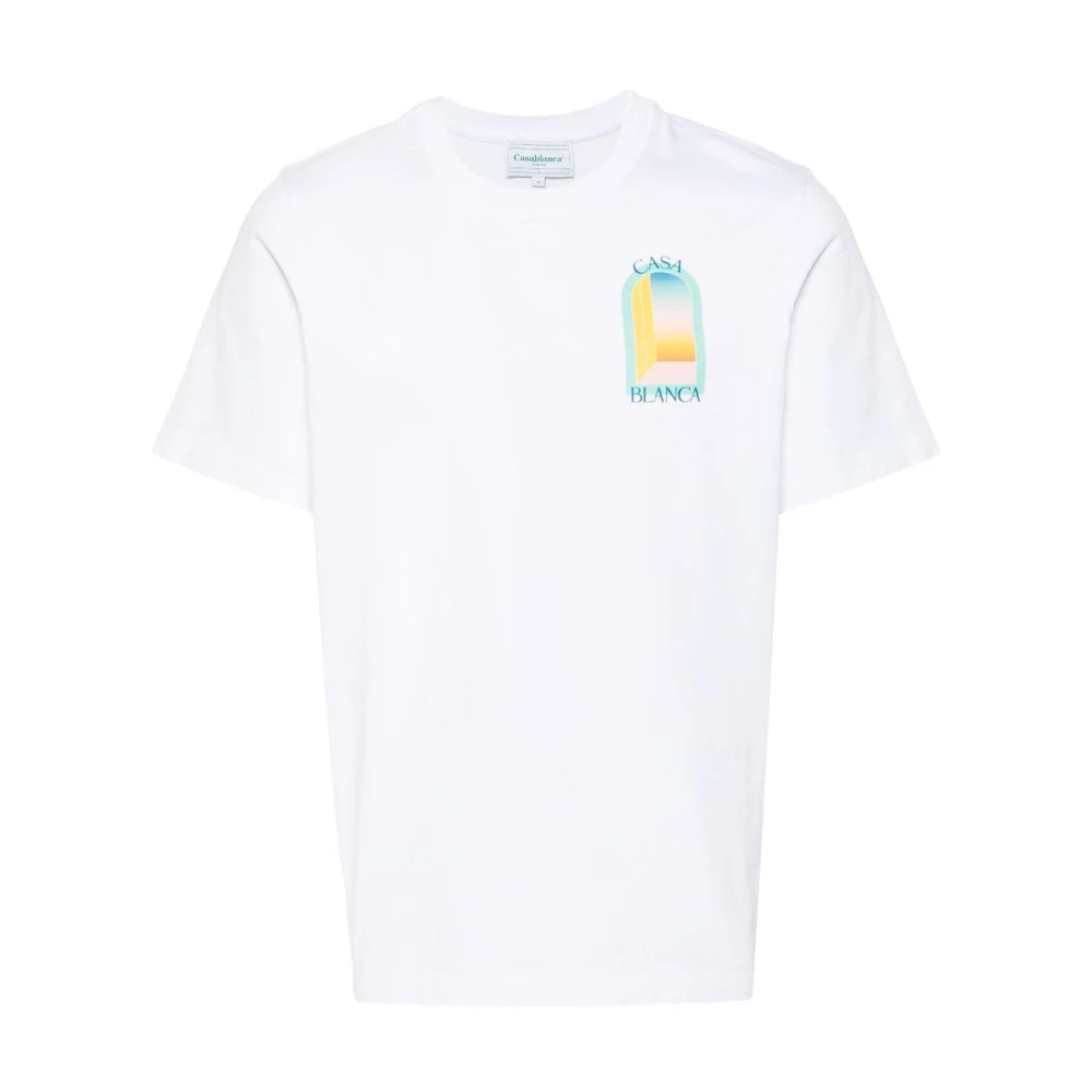 Casablanca Grafische Print T-shirts en Polos White Heren