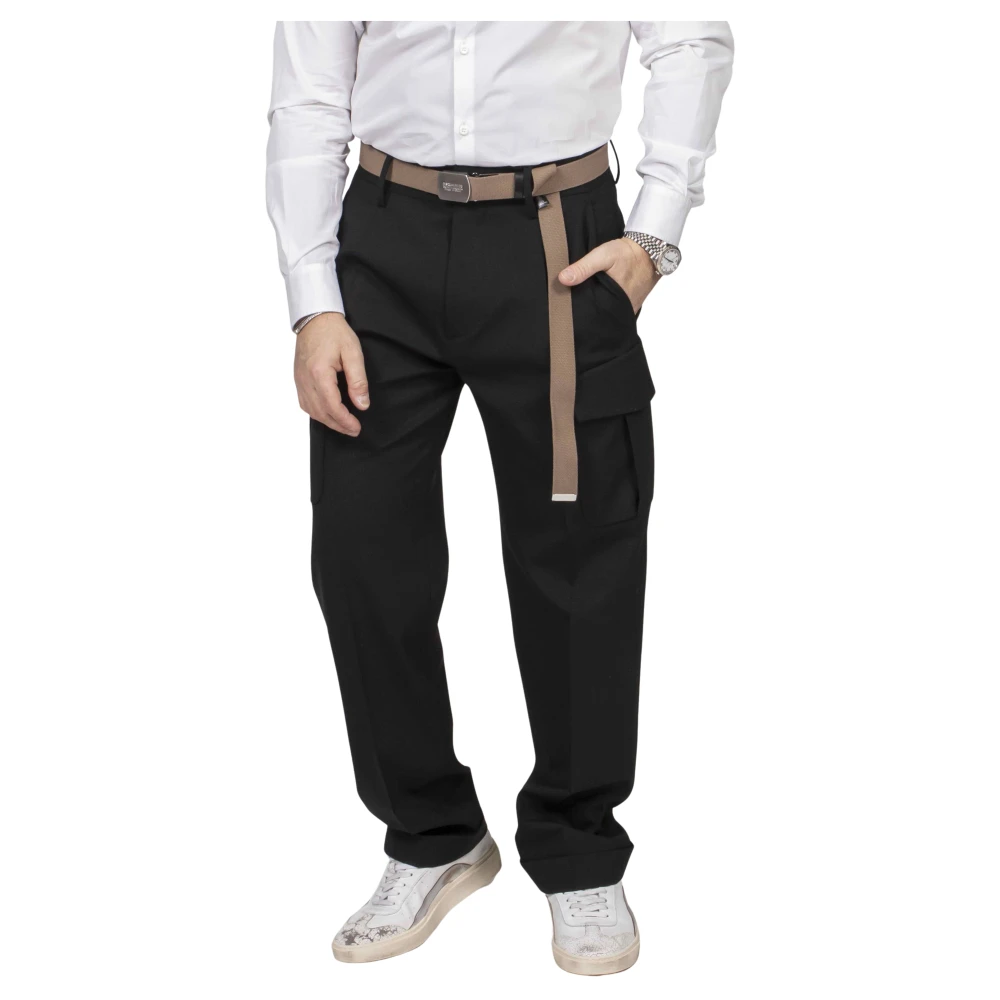 Dsquared2 Men's Black Pantalone Cargo - Straight Trousers - L - Trousers