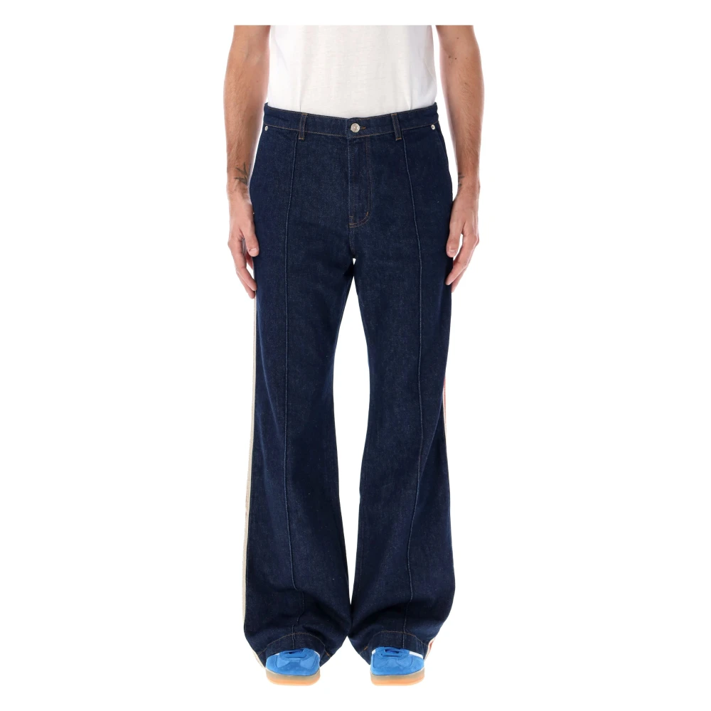 Wales Bonner Diepblauwe Denim Broek Aw24 Blue Heren