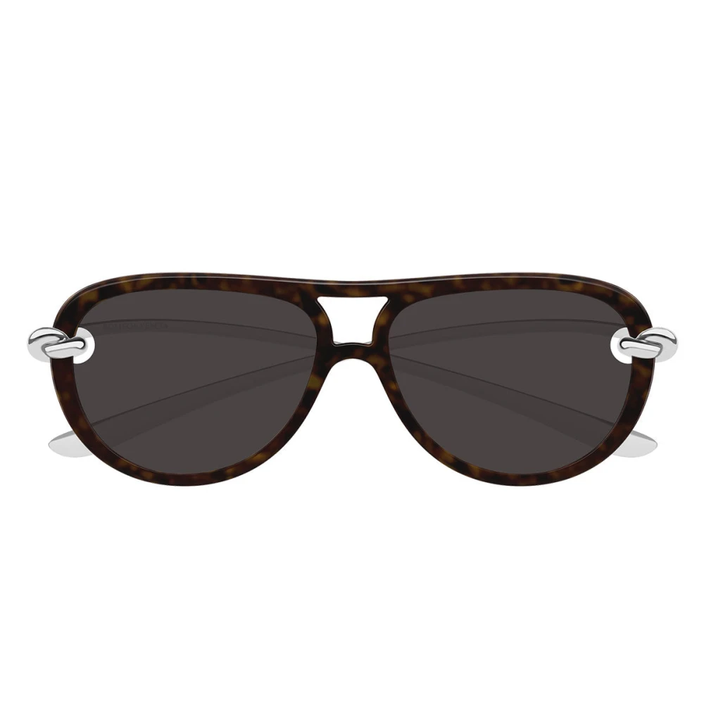 Bottega Veneta Unisex Gray Sunglasses, 58 Mm, Bv1418s Aviator Sunglasses