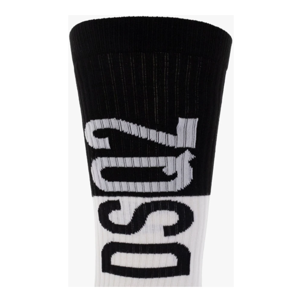 Dsquared2 Heren Mid Crew Sokken White Heren