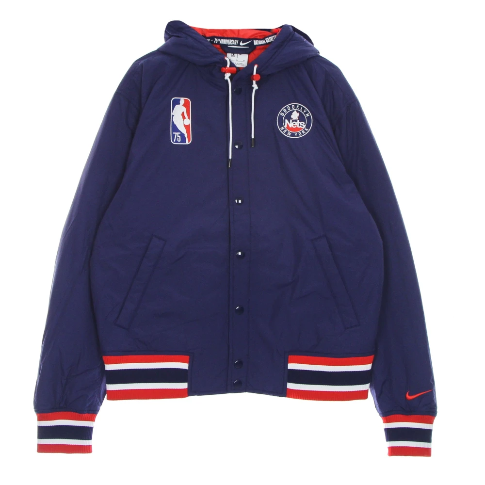 Nike Men's Blue Training, Xl, Nba Courtside Bomber Jacket