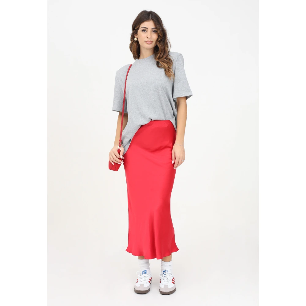 4Giveness Rode Midi Rok Eenvoudig Ontwerp Red Dames