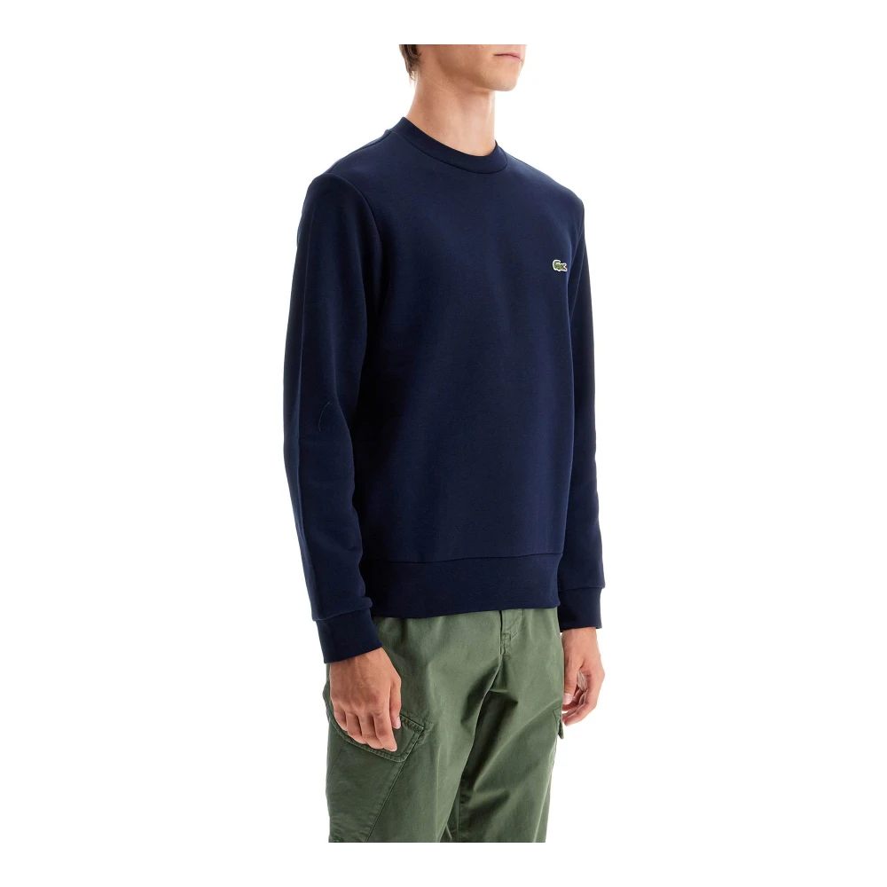 Lacoste Iconische Crewneck Sweatshirt met Krokodillenlogo Blue Heren