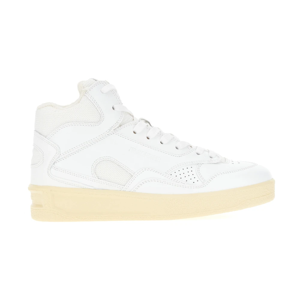 Jil Sander Basket Mid Sneakers Dames Schoenen Wit