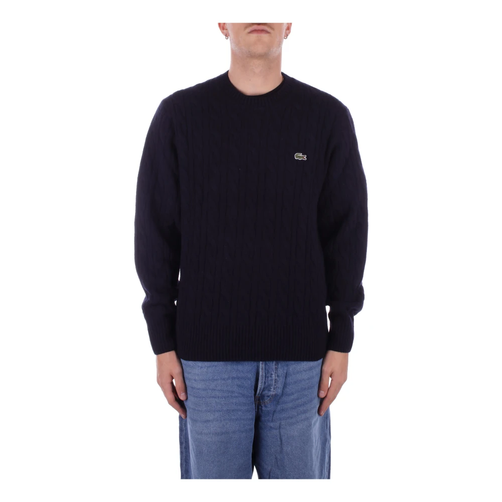 Lacoste Blauwe Logo Sweater Regular Fit Blue Heren