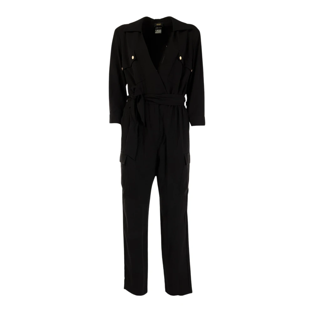 Liu Jo Elegante Zwarte Jumpsuit Jurk Black Dames