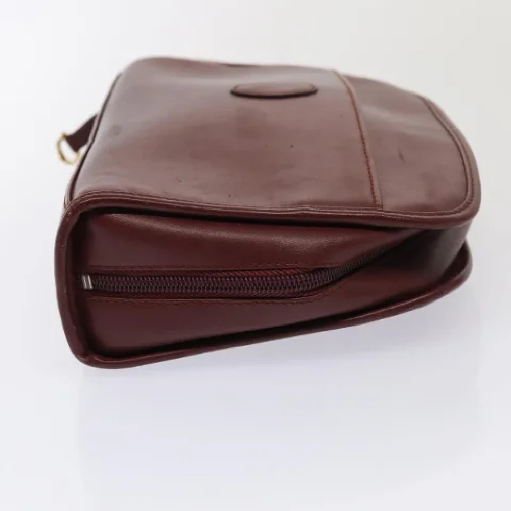 Cartier Vintage Pre-owned Leather clutches Red Dames