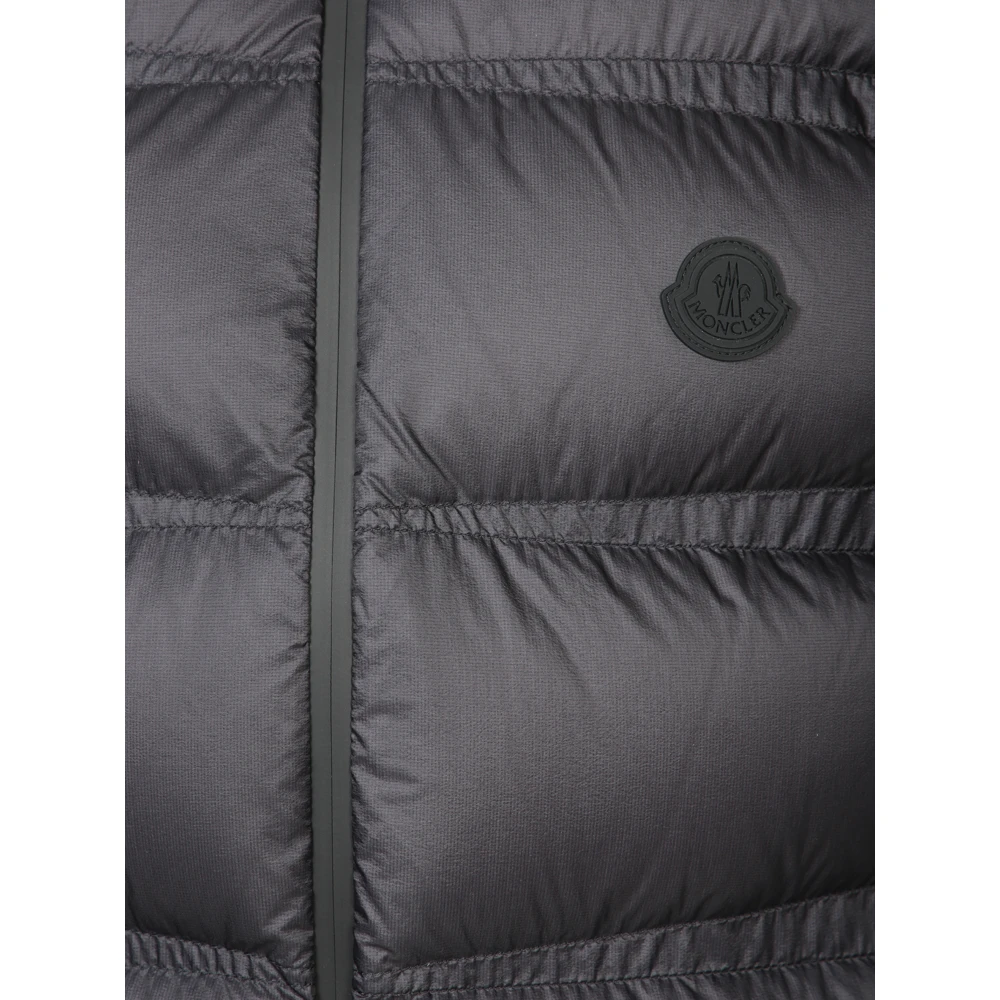 Moncler Lichtgewicht gewatteerd vest met capuchon Blue Heren