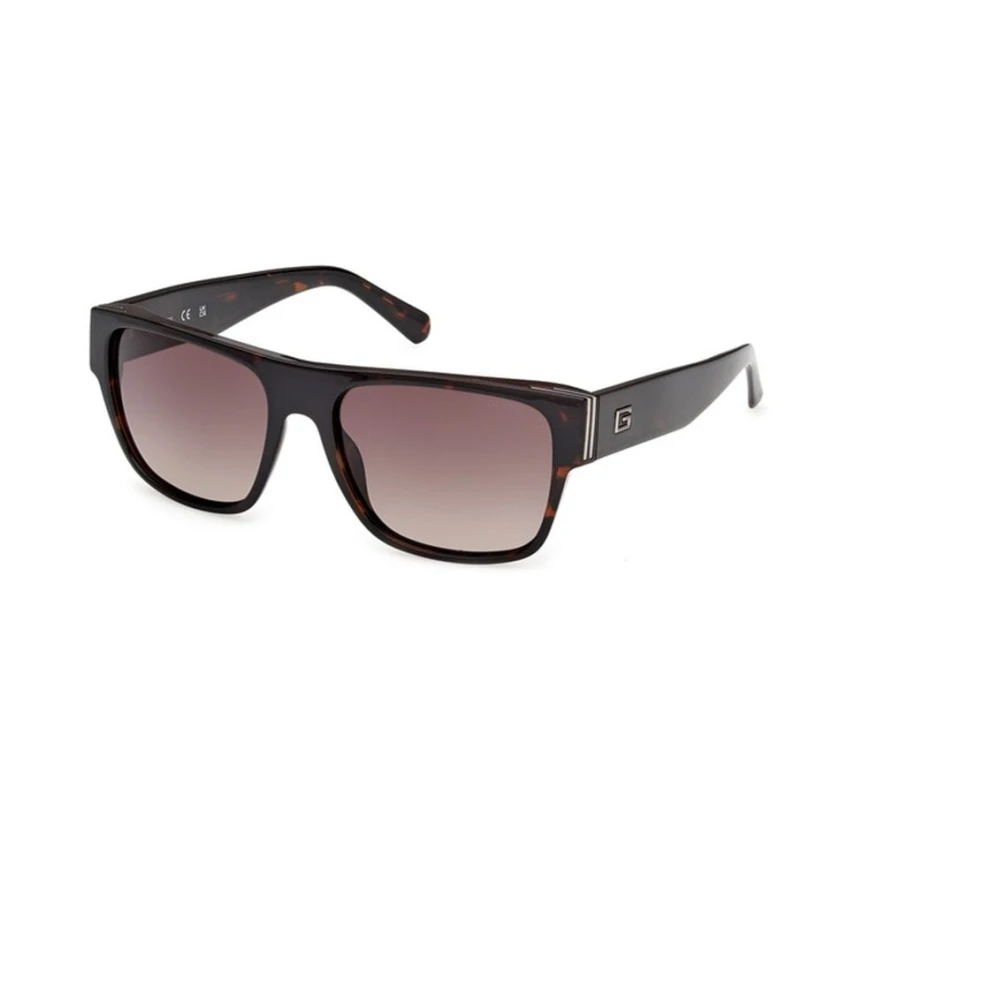 Guess Men's Brown Square Plastic Sunglasses
