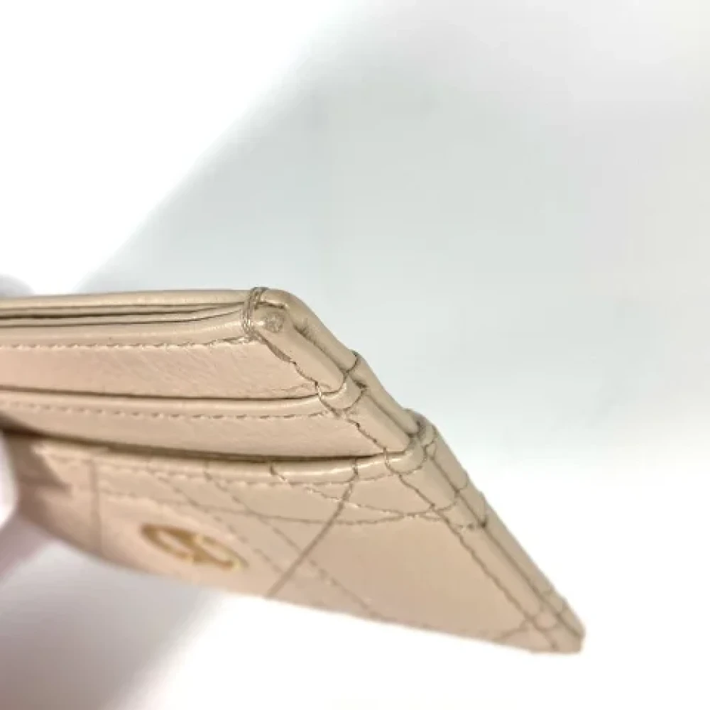 Dior Vintage Pre-owned Leather home-office Beige Dames