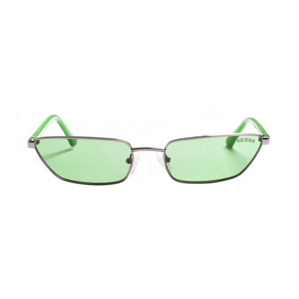 Guess Women's Green Rectangular Metal Sunglasses - Sunglasses - One Size - Accessories