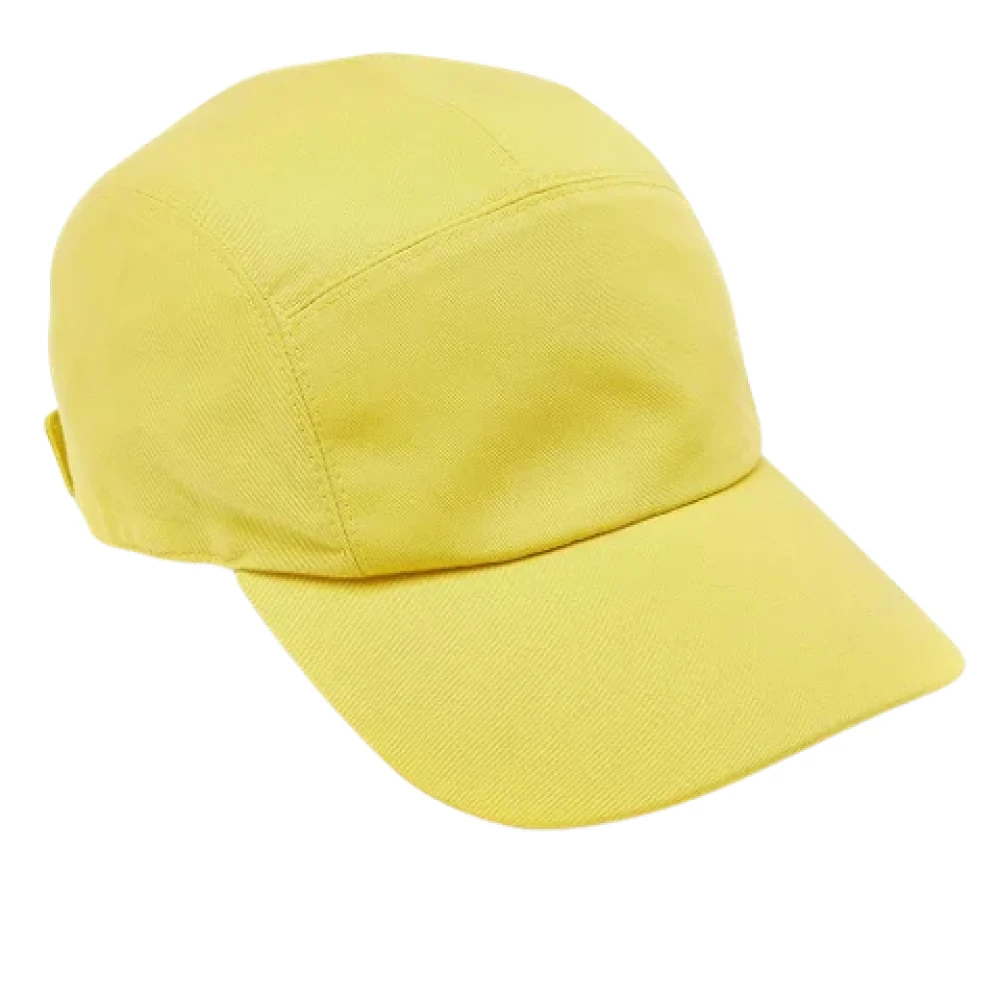 Hermès Vintage Pre-owned Bomull hattar-och-kepsar Yellow, Herr