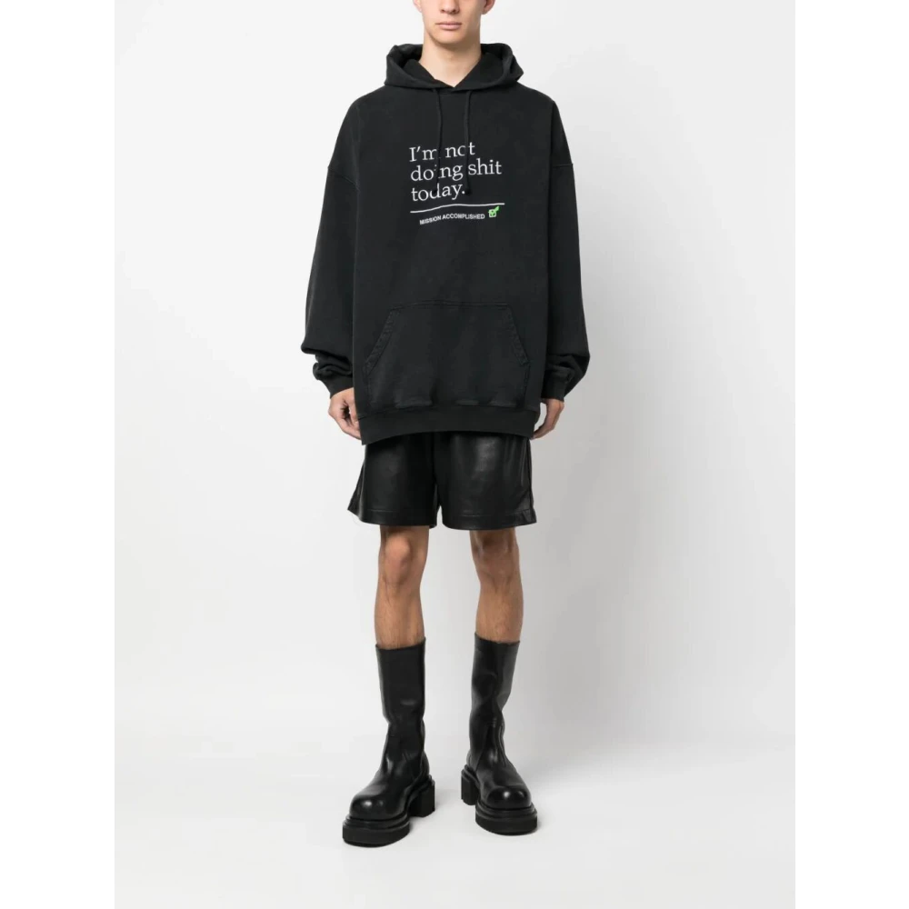 Vetements Zwarte Hoodie voor Mannen en Vrouwen Black Heren