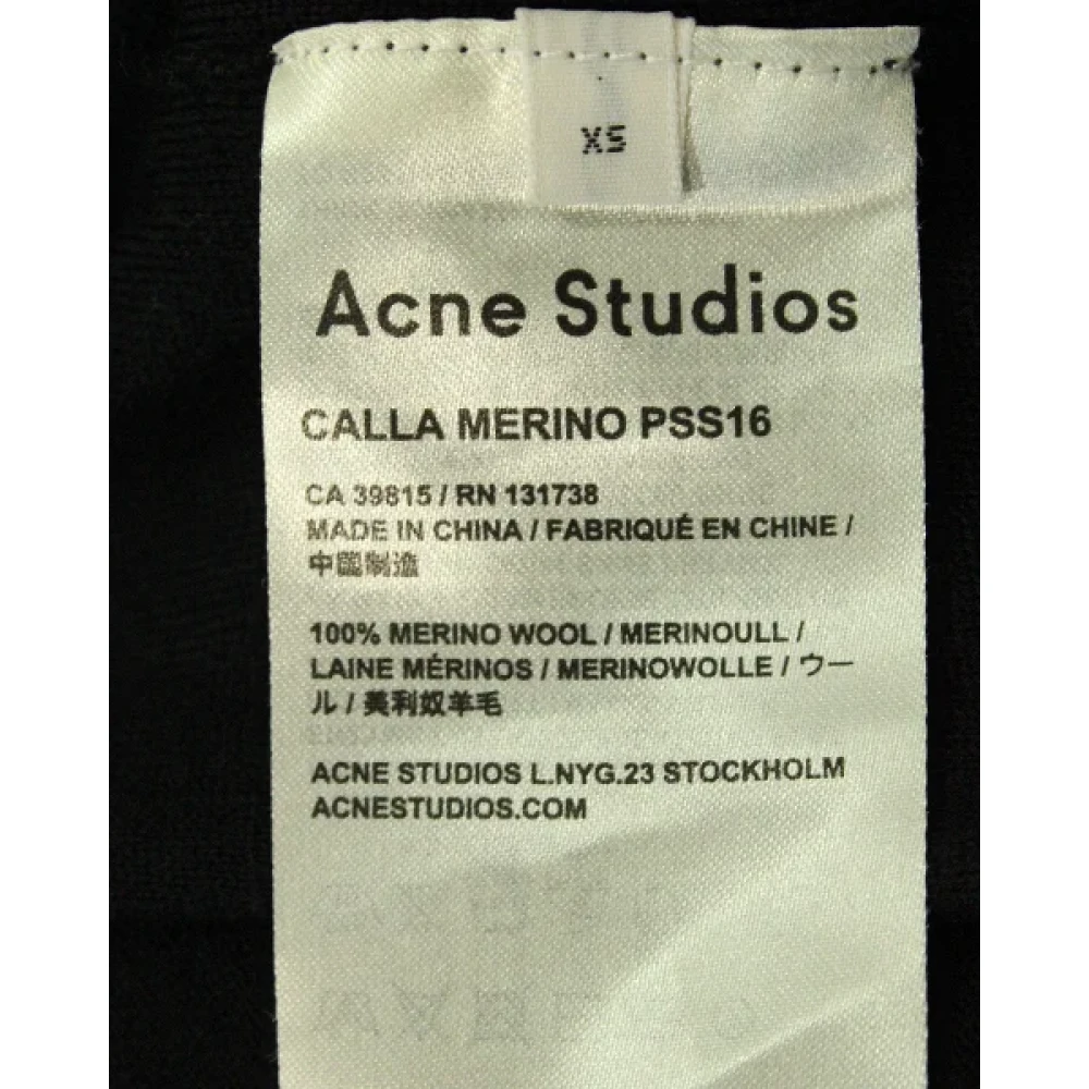 Acne Studios Pre-owned Wool outerwear Black Dames