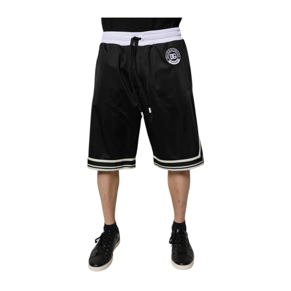 Dolce & Gabbana Men's Black Bermudas, M, Sport Bermuda Sweat Shorts