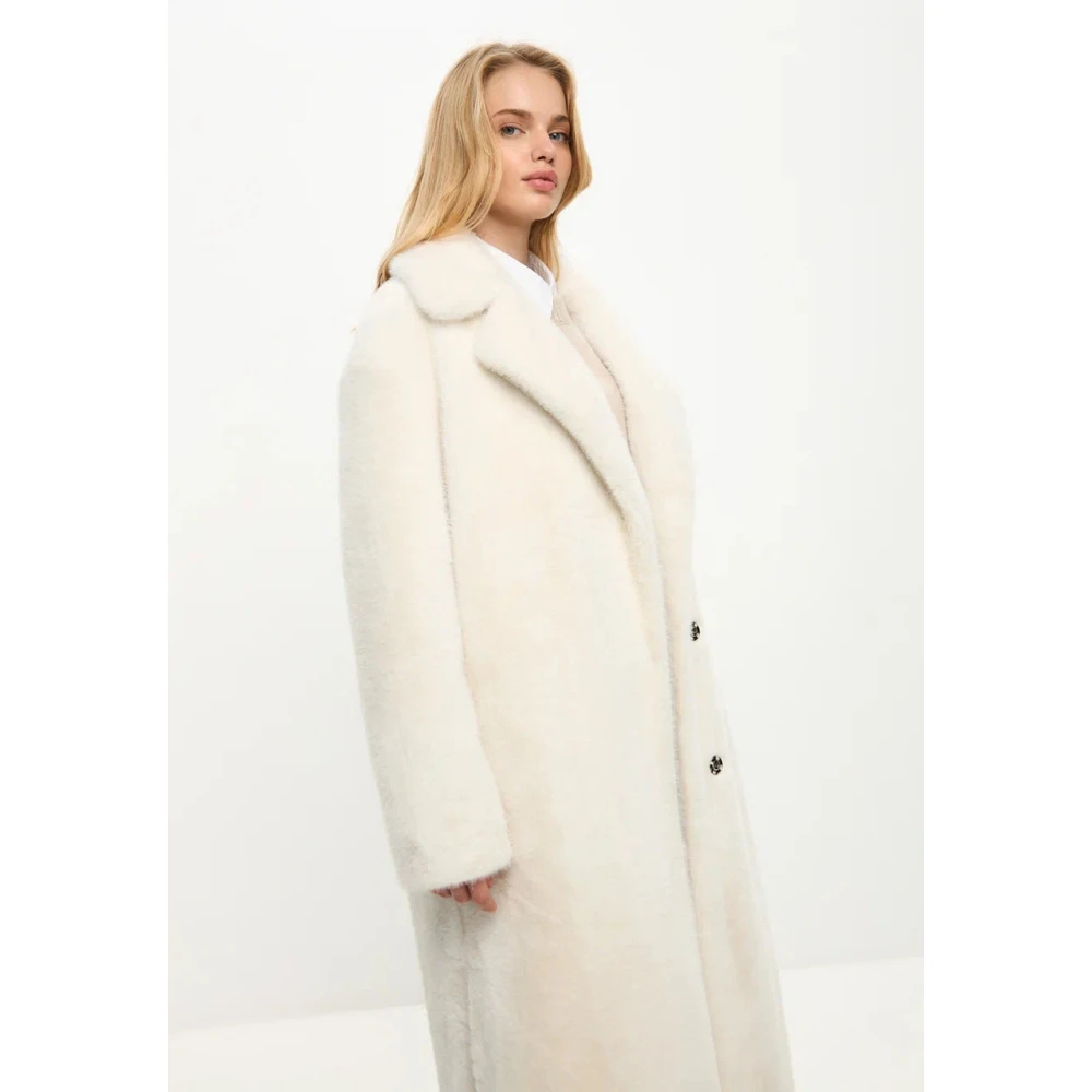 Cesare Gaspari Luxe Nep Bontjas Freya Wit White Dames