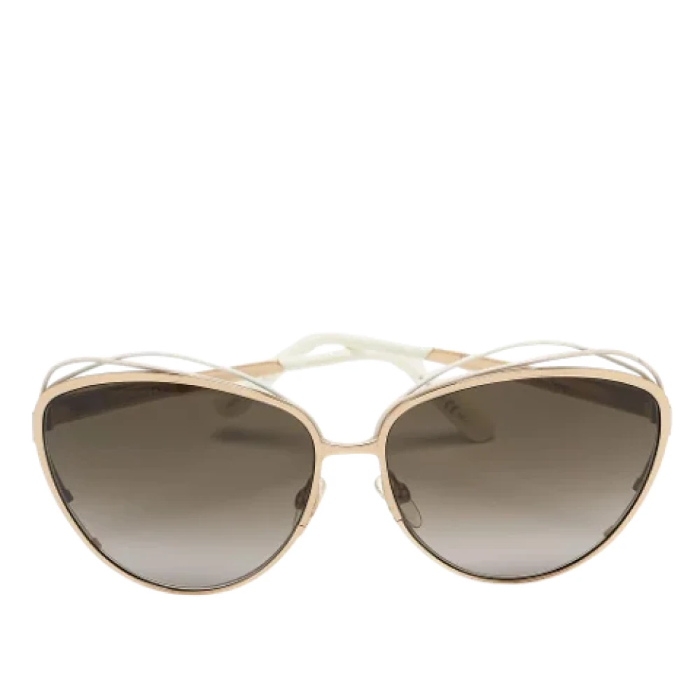 Pre-owned Hvite Acetate Dior solbriller