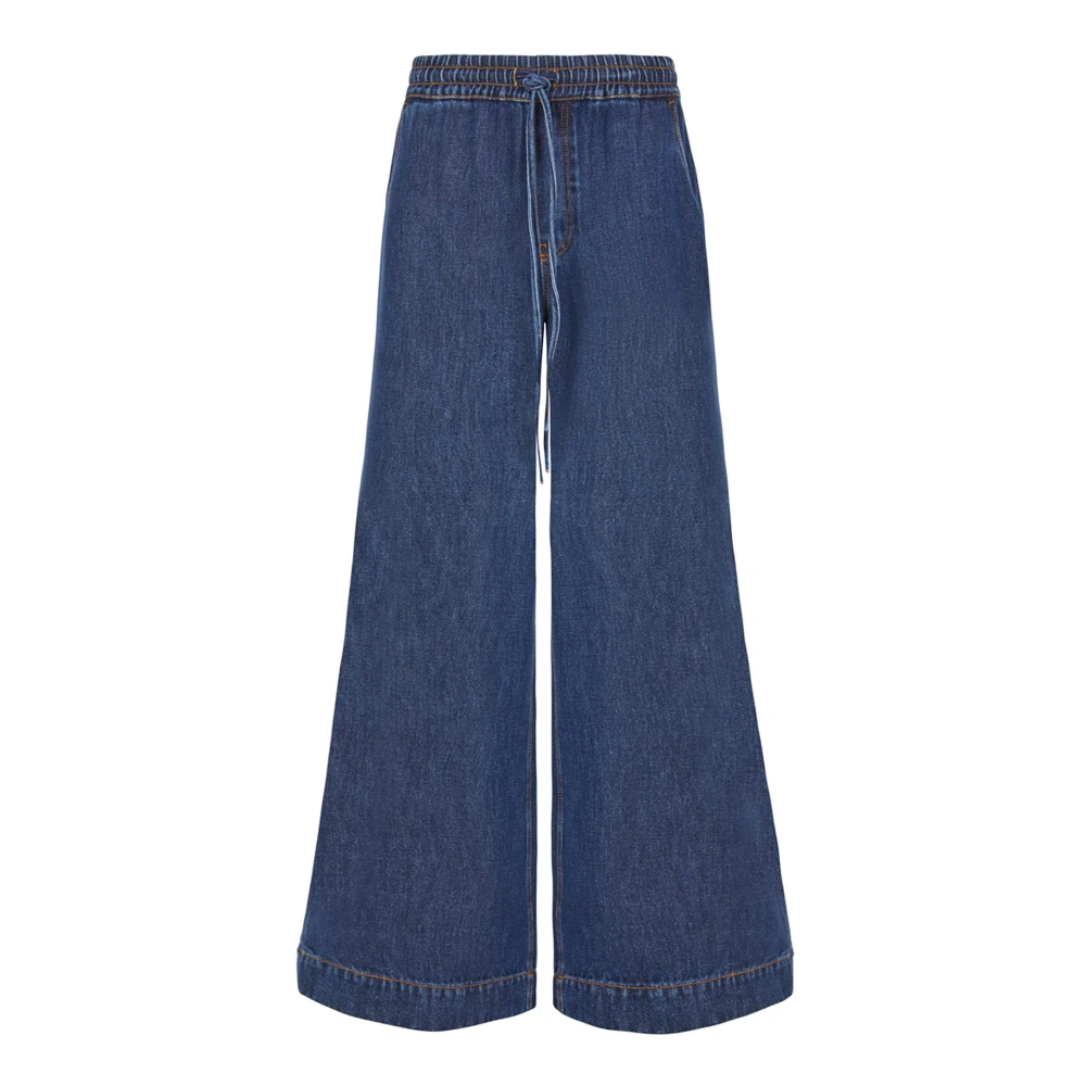 P.a.r.o.s.h. Blauwe Palazzo Broek Elegante Stijl Blue Dames