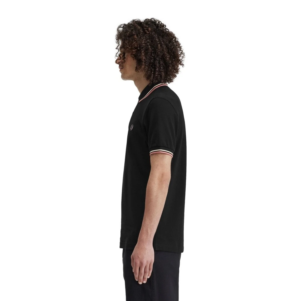 Fred Perry Zwarte Twin Tipped Polo Shirt Black Heren