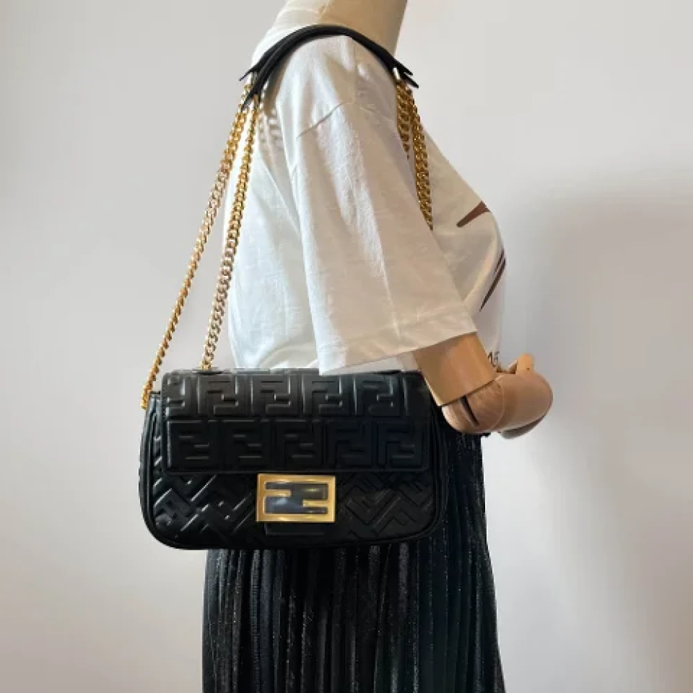 Fendi Vintage Pre-owned Leather fendi-bags Black Dames