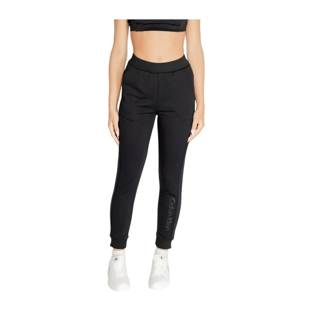 Calvin Klein Zwarte Polyester Broek Herfst Winter Vrouwen Black Dames