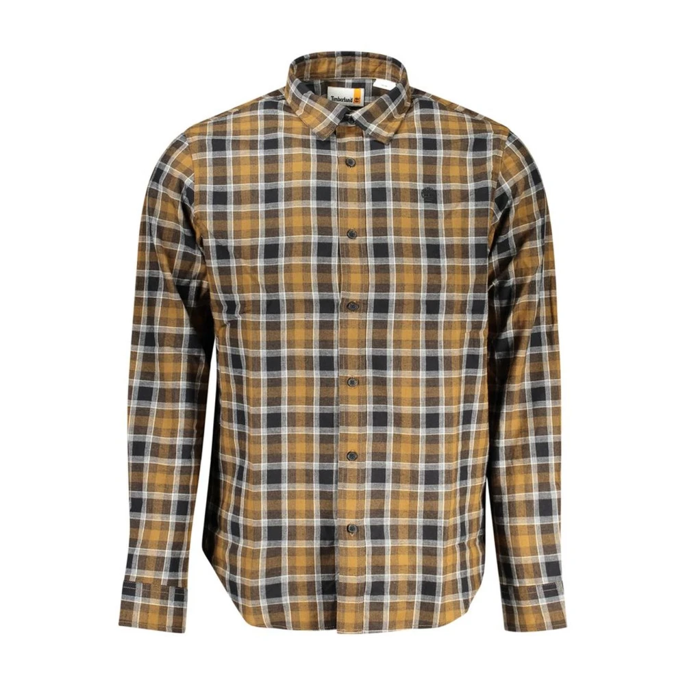 Timberland Men's Brown Casual Cotton Shirt