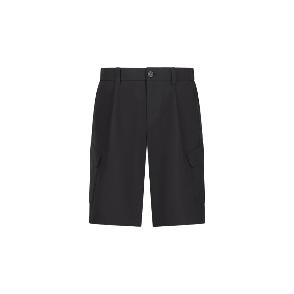 Herno Uomo Nero Pantaloncini, Xl, New,