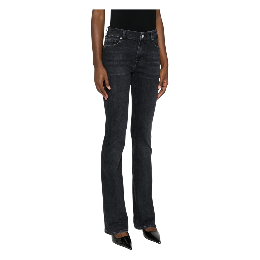 7 For All Mankind Premium Bootcut Denim Jeans Black Dames
