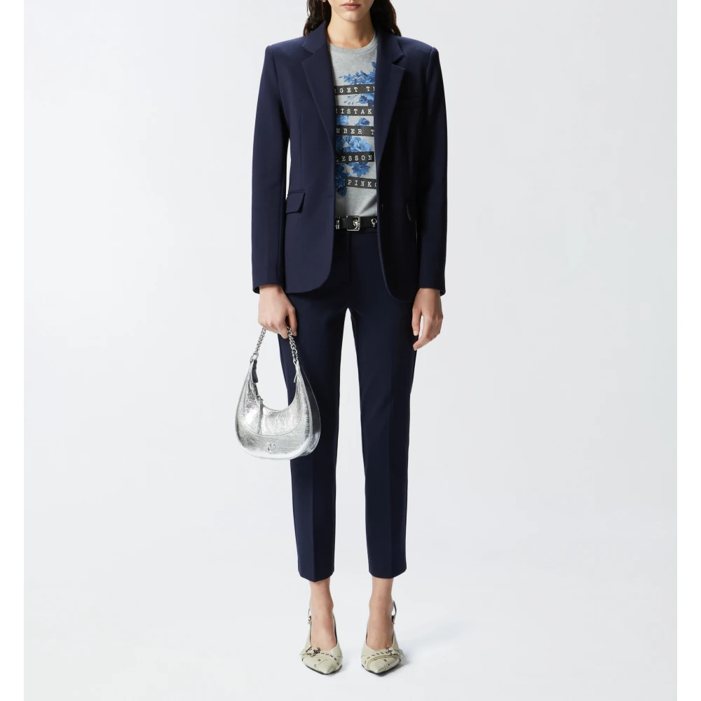pinko Stijlvolle Jas Model Ruota Blue Dames