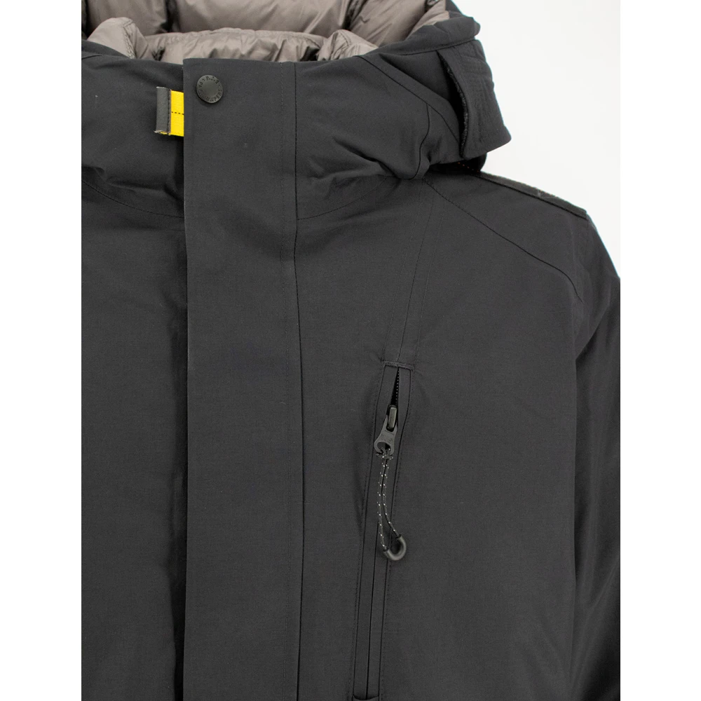 Parajumpers Lange donsjas met capuchon Black Heren