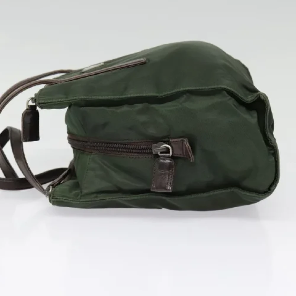 Prada Vintage Pre-owned Canvas handbags Green Dames