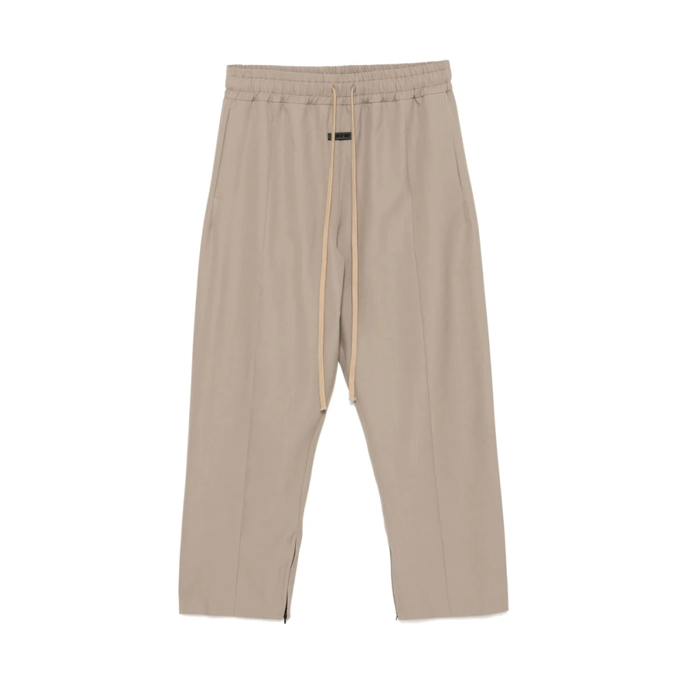 Fear Of God Bruine Elastische Tailleband Logo Patch Shorts Brown Heren