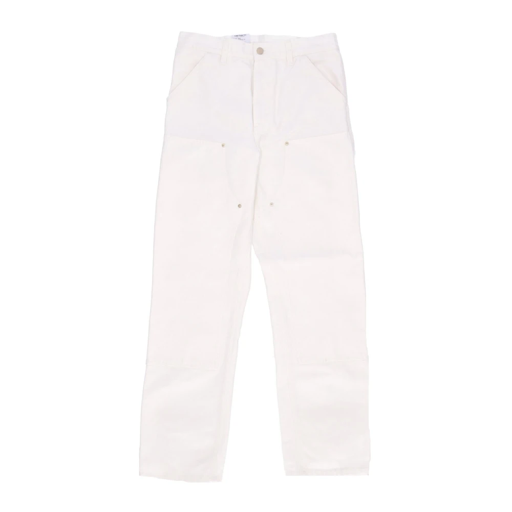Carhartt Wip Men's White Workwear Jeans With Tool Pockets